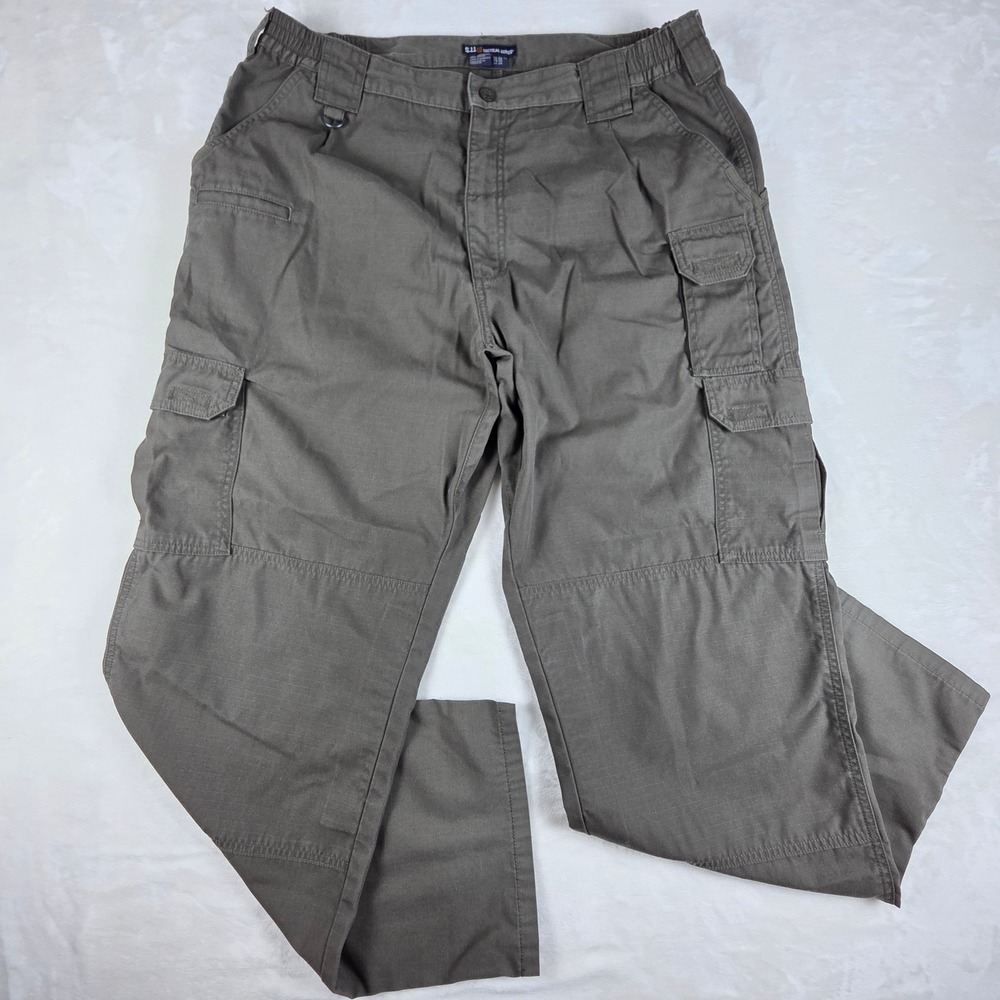 5.11 Tactical Cargo Pants Men's 38x32 Olive Gray Ripstop TAC-143 Utility Tech